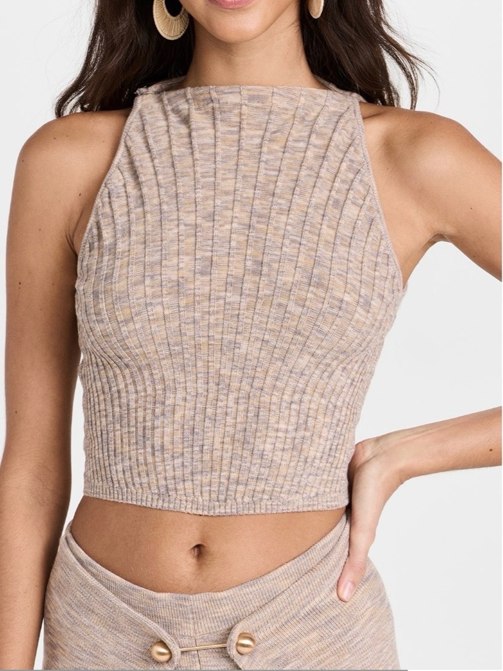 Cult Gaia Xandra Cropped Knit Top